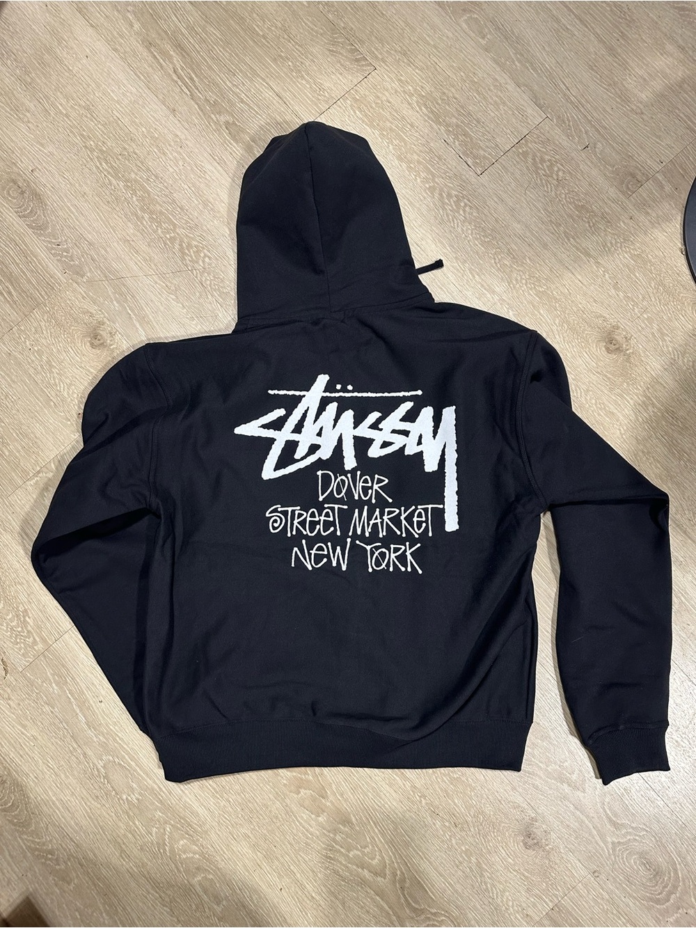 Stussy Dover Street Market New York Black Zip-Up Hoodie